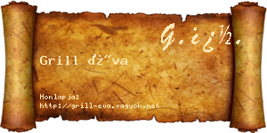 Grill Éva névjegykártya