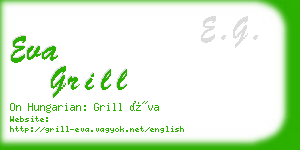 eva grill business card